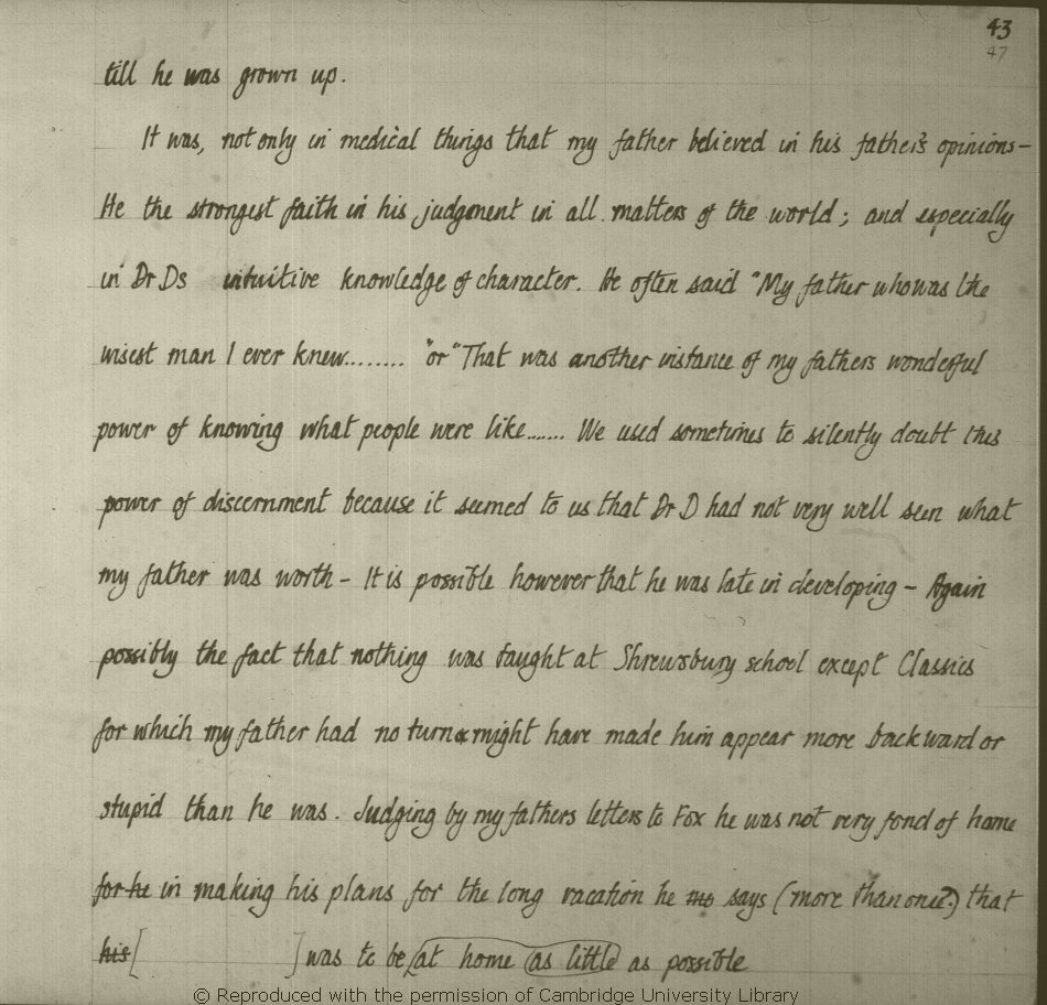 Darwin, Francis. c. 1884. [Preliminary gent smoke detector red light slight buzzing